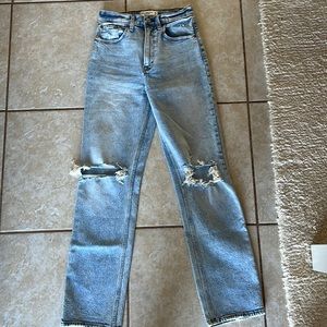 Abercrombie and Fitch The 90s Straight Ultra High Rise